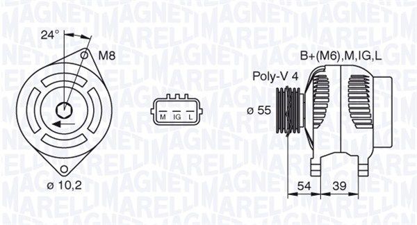 MAGNETI MARELLI Генератор 063377440010